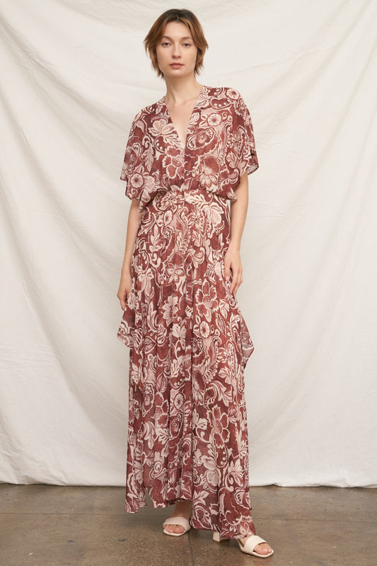 ISLA KIMONO SLEEVE MAXI DRESS