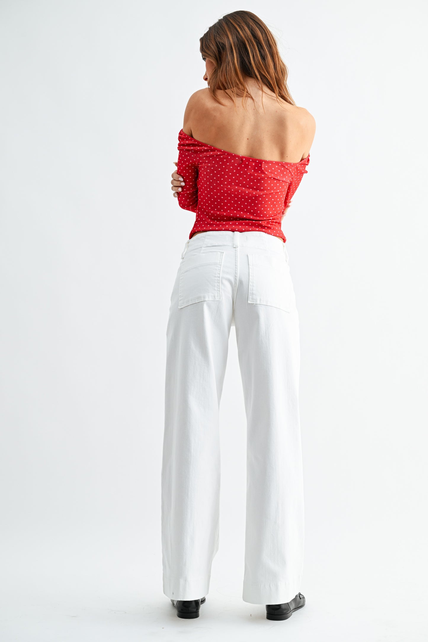FARAWAY LAND RIDGED WIDE LEG TROUSERS