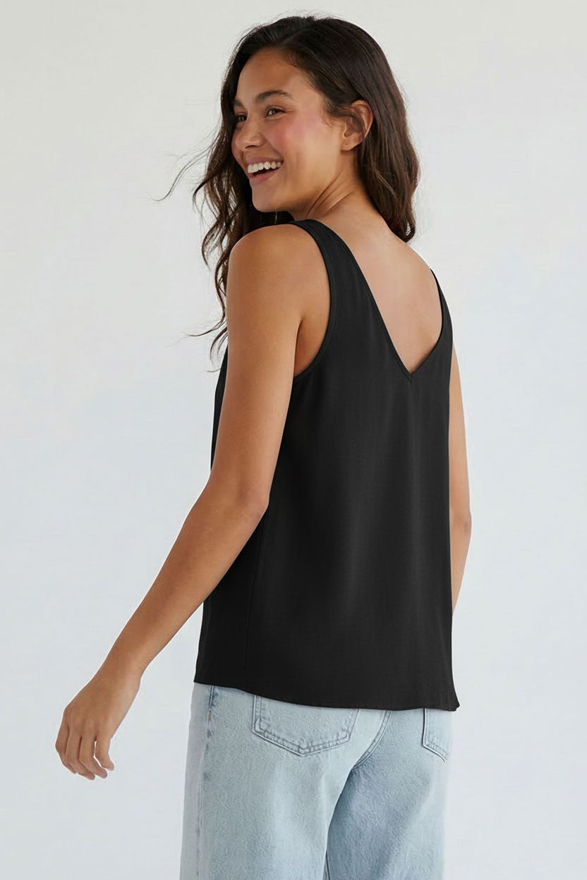ABBY TWISTED FLOWERET TANK TOP