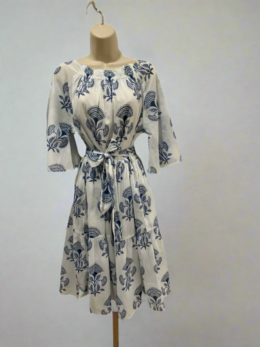 ELIZABETH'S BLUE BLOCK DRESS