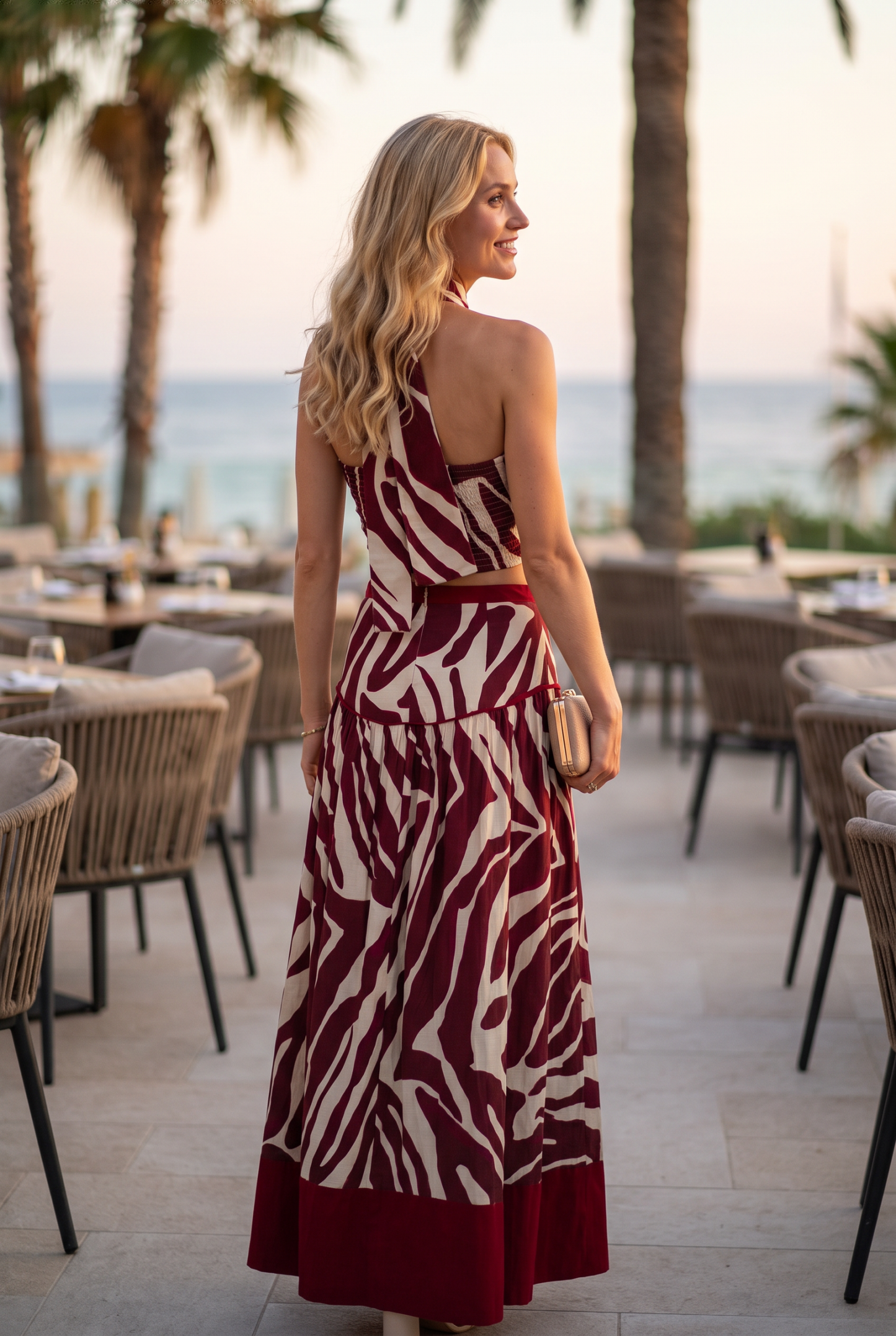SUDAN ZEBRA TOP & SKIRT SET
