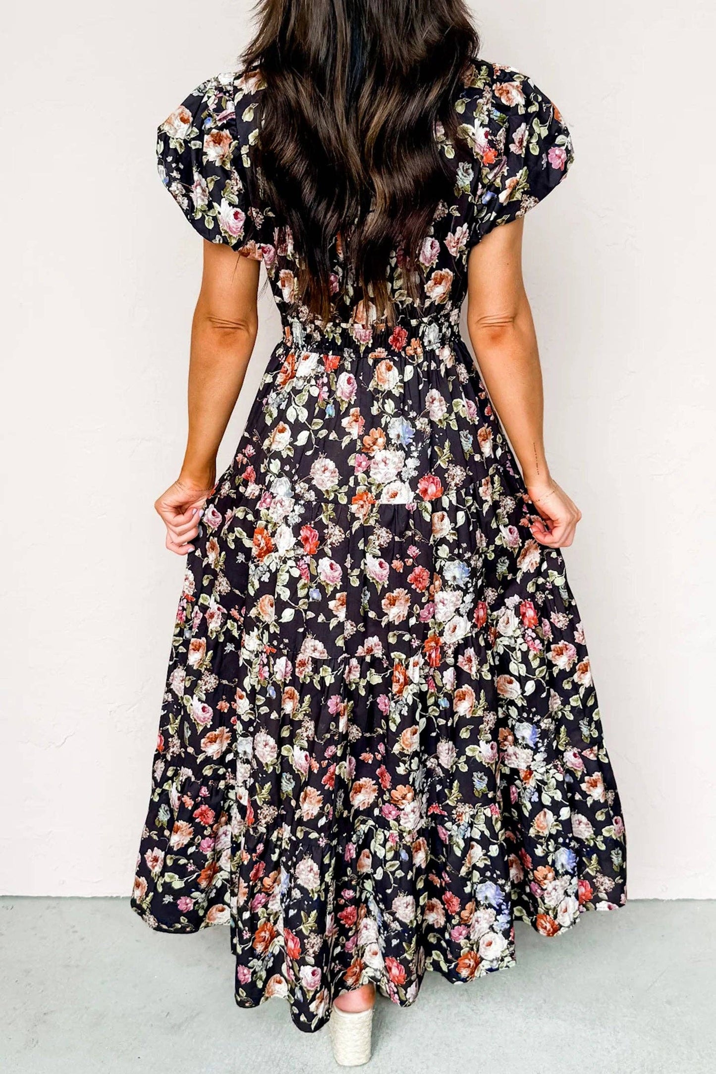 TILLY BLACK FLORAL DRESS