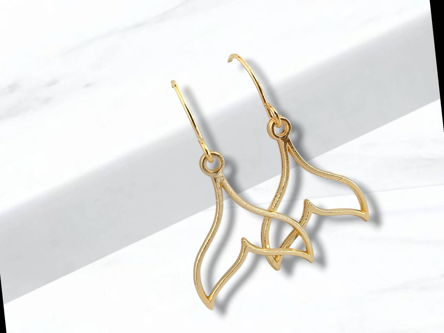 Minimalist Mermaid Tail Earrings