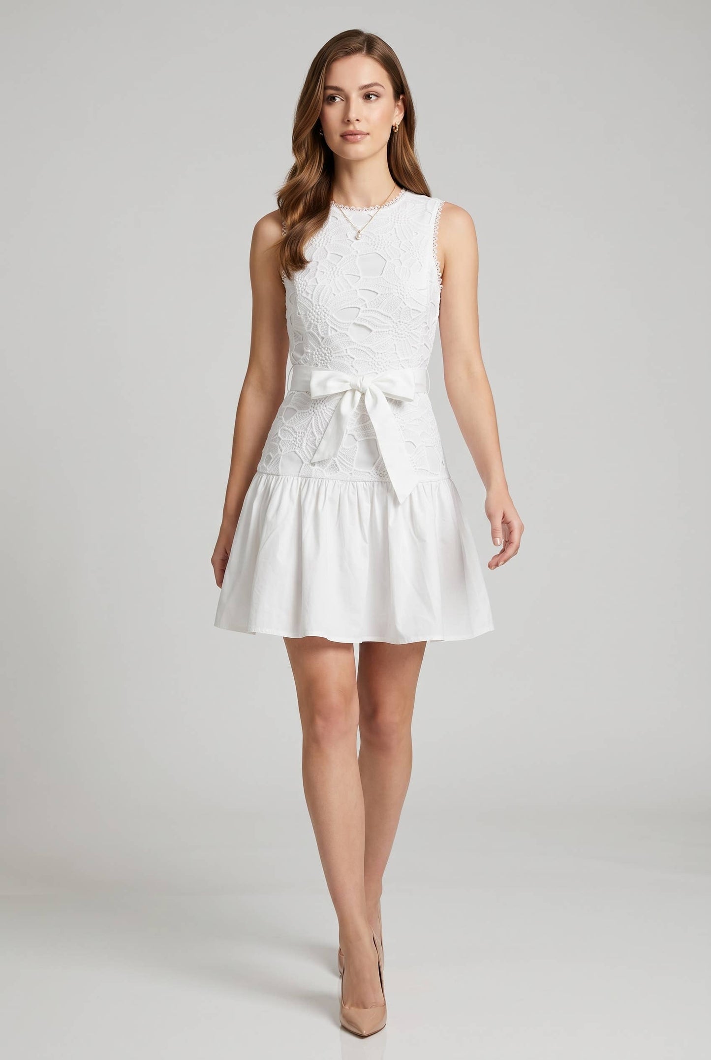 SAFFRON APPLIQUE DRESS