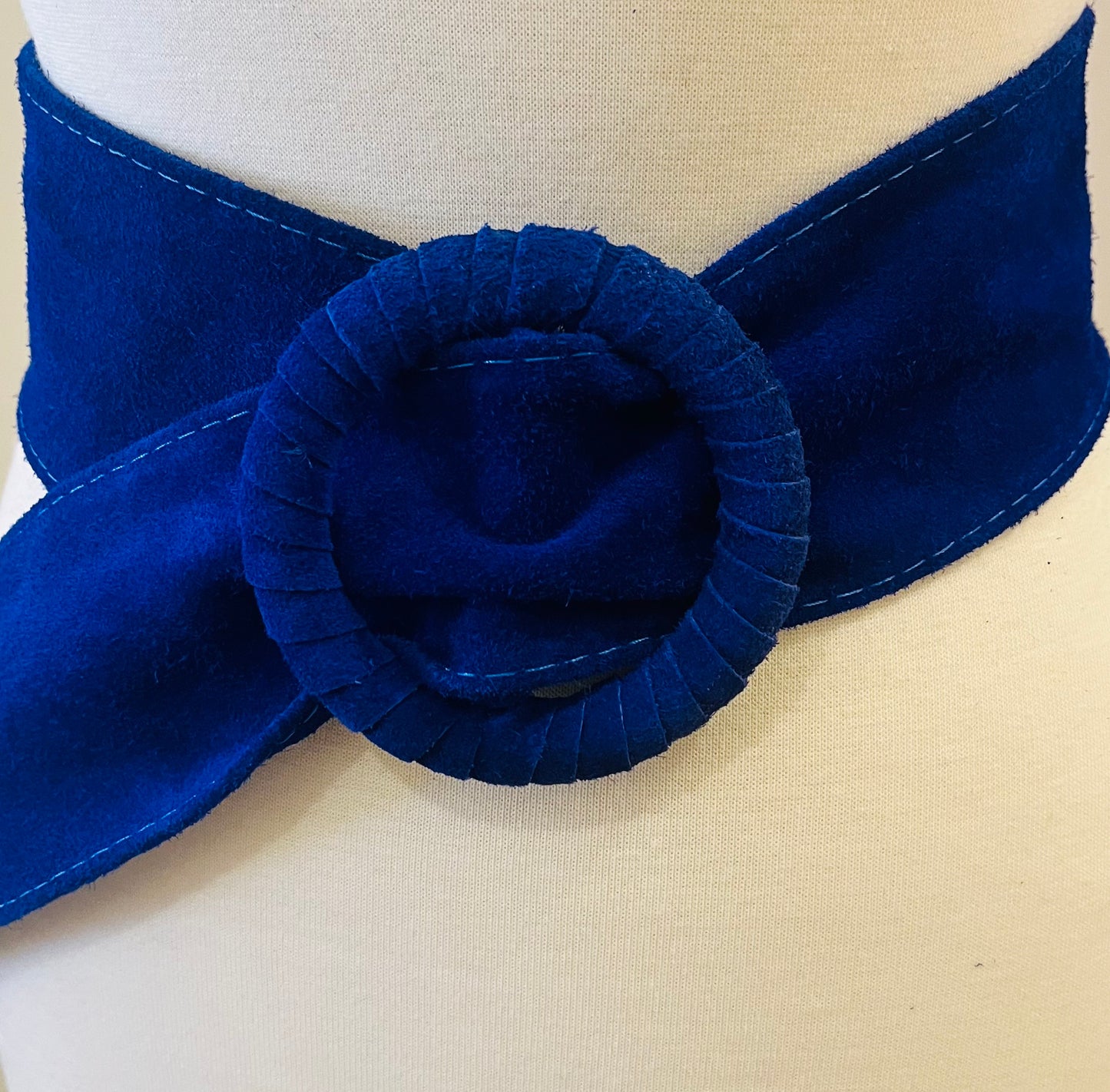 COBALT BLUE GENUINE LEATHER BELT