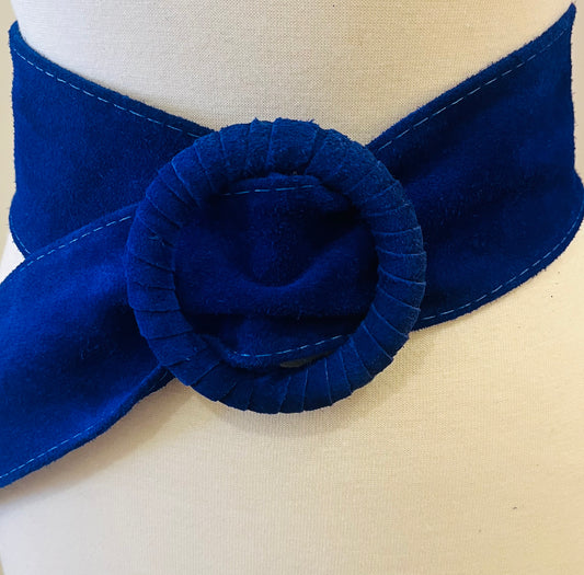 COBALT BLUE GENUINE LEATHER BELT