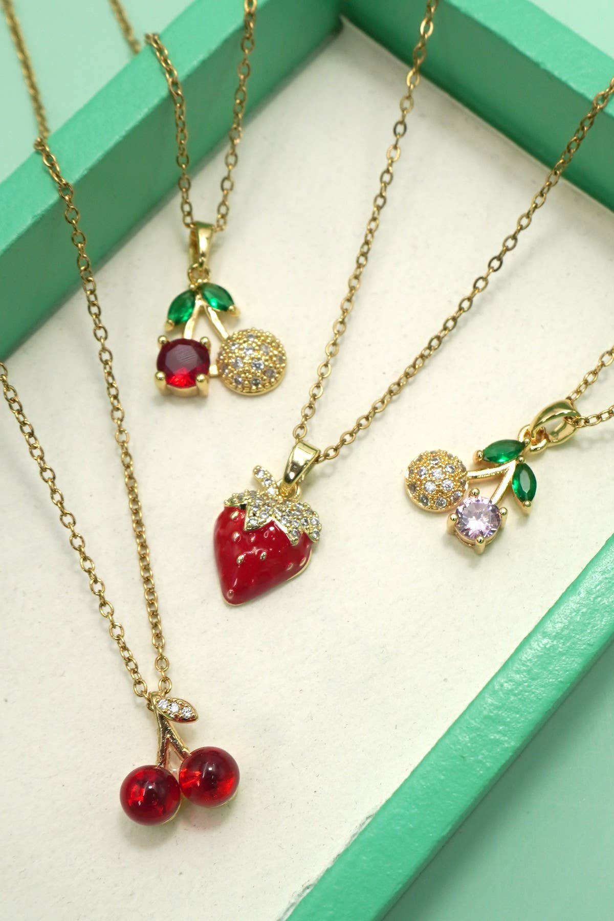 18K STAINLESS STEEL TARNISH FREE FRUIT NECKLACE