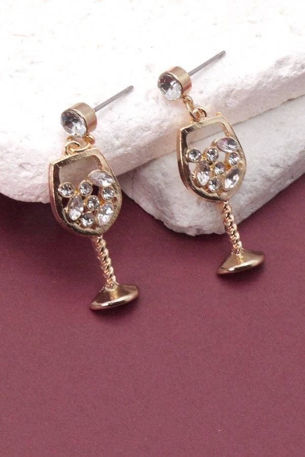 BUBBLE CHAMPAIGN GLASS EARRINGS