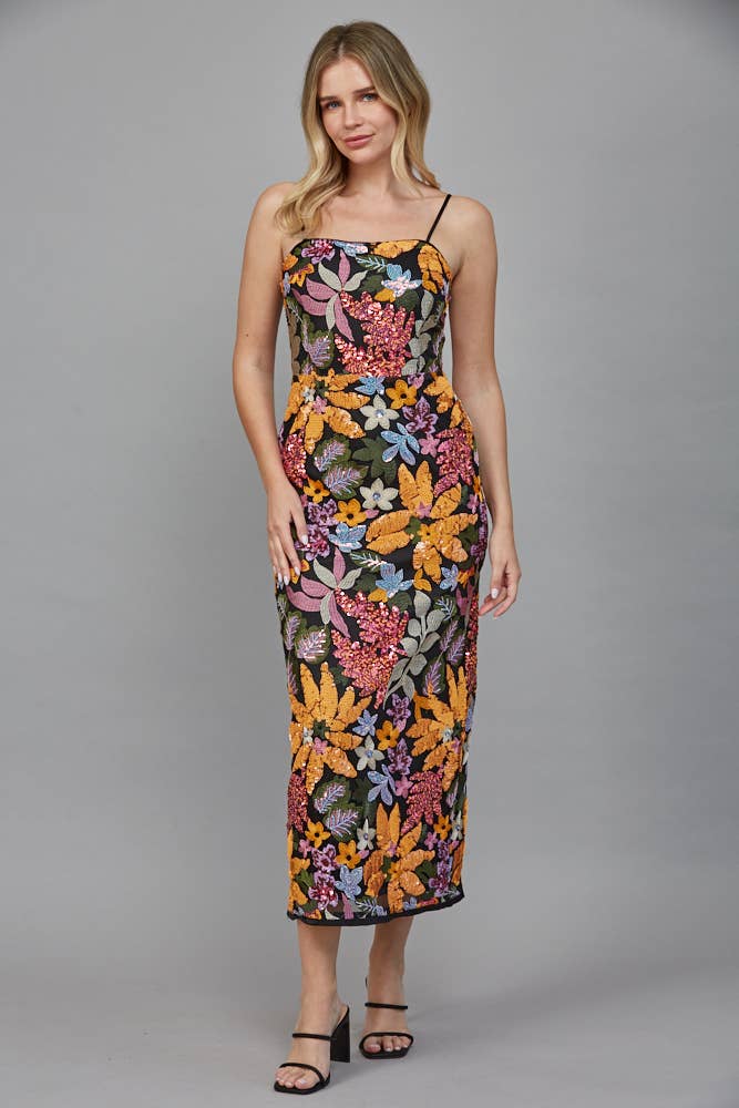 SEQUIN FLOWER POWER DRESS