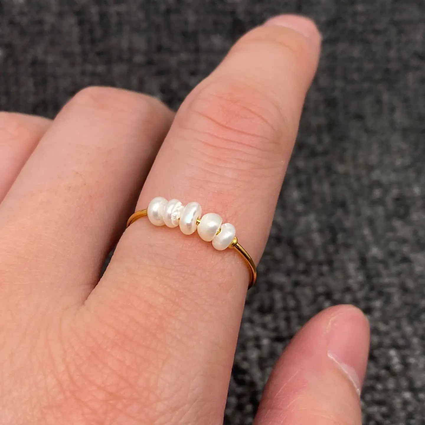 BEADED PEARL RING