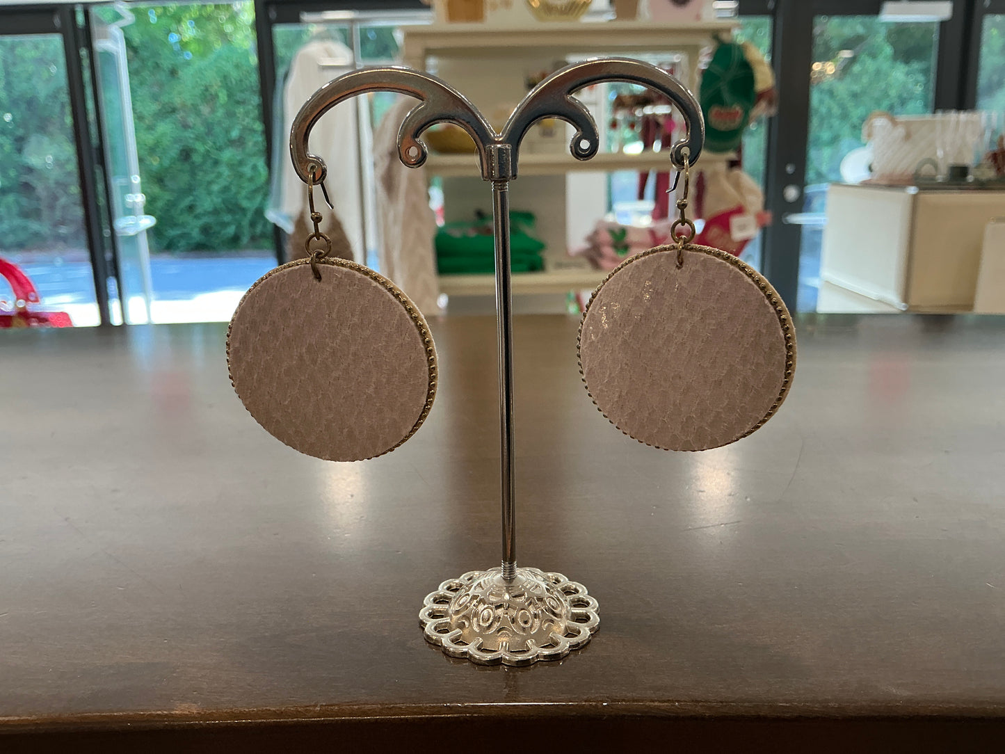 FAUX LEATHER EARRINGS