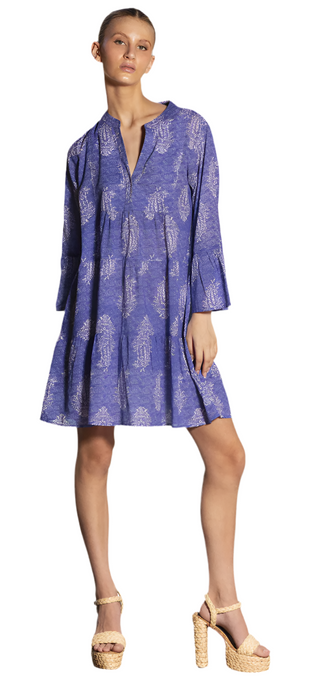 BLUE SHRINE MINI DRESS