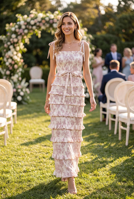 BABY BLUSH TOILE CRINKLE FITTED MAXI