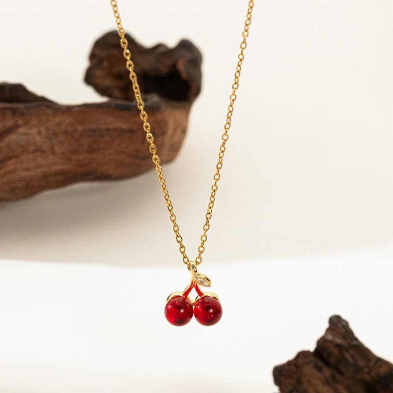 18K STAINLESS STEEL TARNISH FREE FRUIT NECKLACE