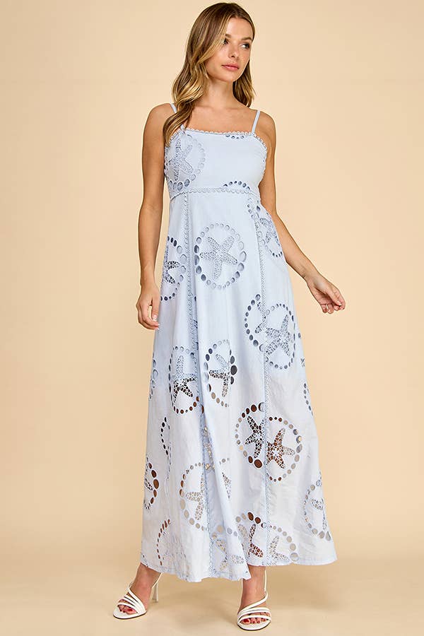 STARFISH  LASER LINEN DRESS