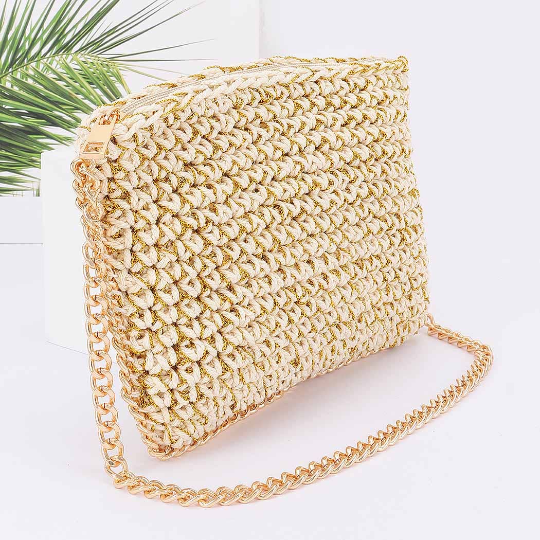 Braided Cotton Chain Shoulder Bag