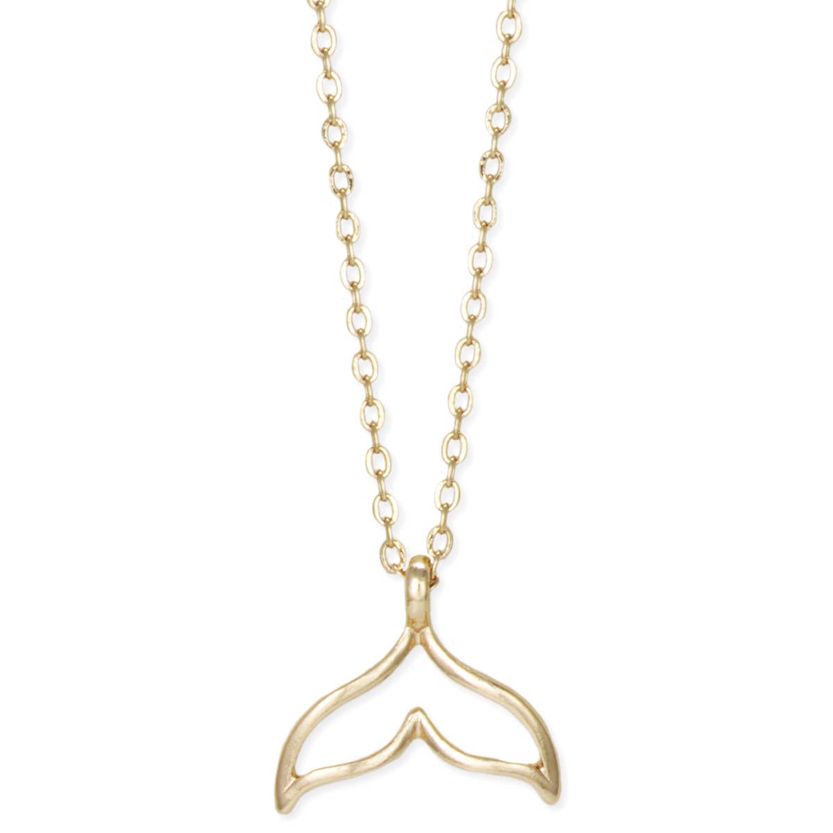 Ocean Maiden Gold Mermaid Tail Necklace