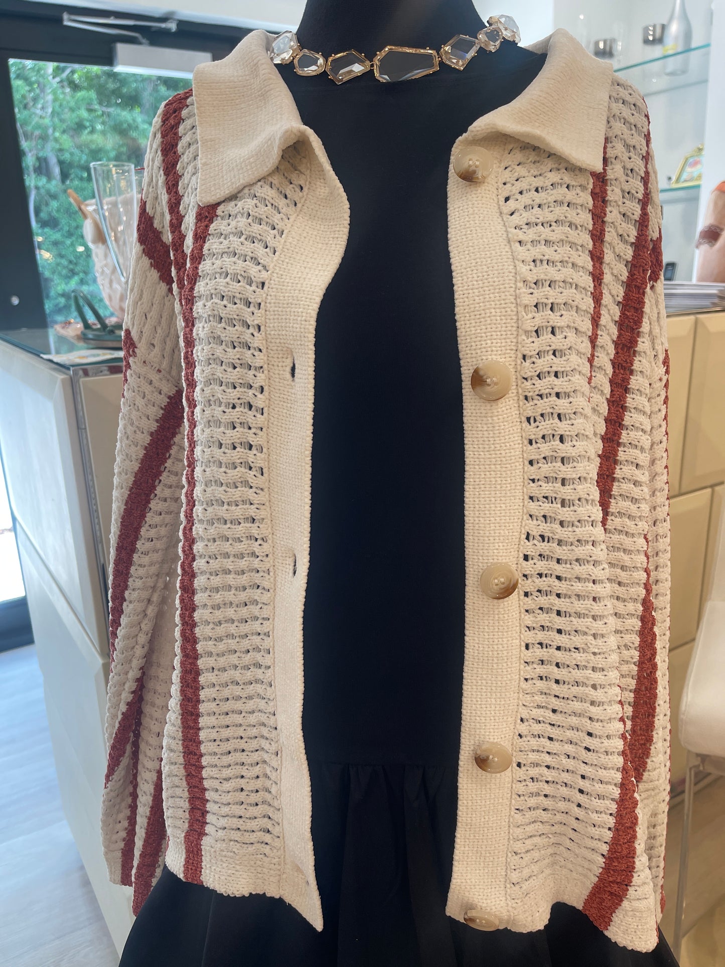 BUTTER SOFT STRIPED CARDIGAN SWEATER