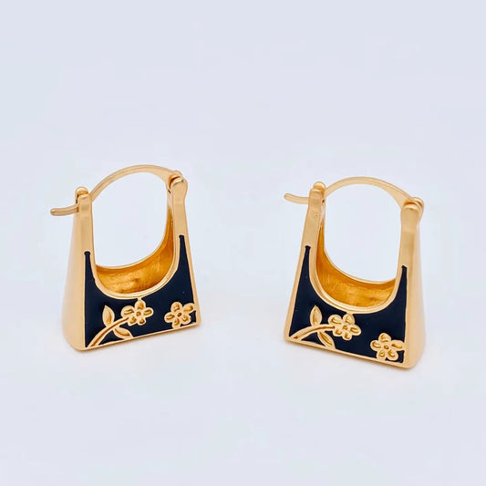PURSE HUGGIE EARRINGS