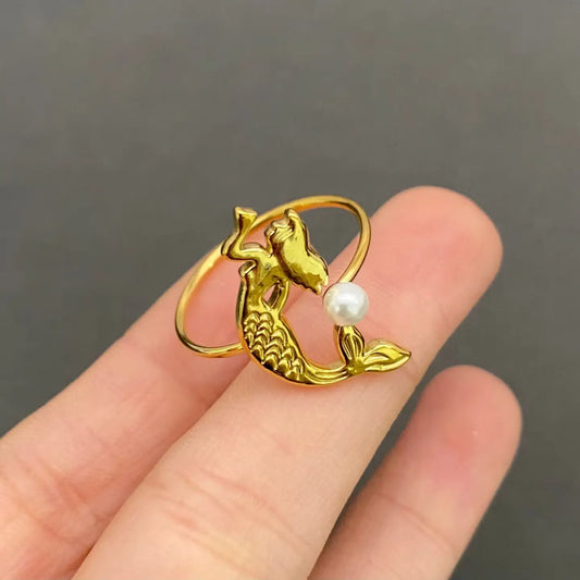 GOLD MERMAID RING