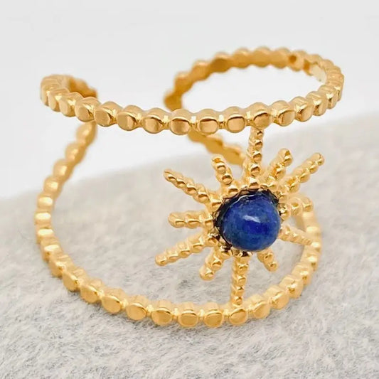 LAPIS LAZULI STAR RING