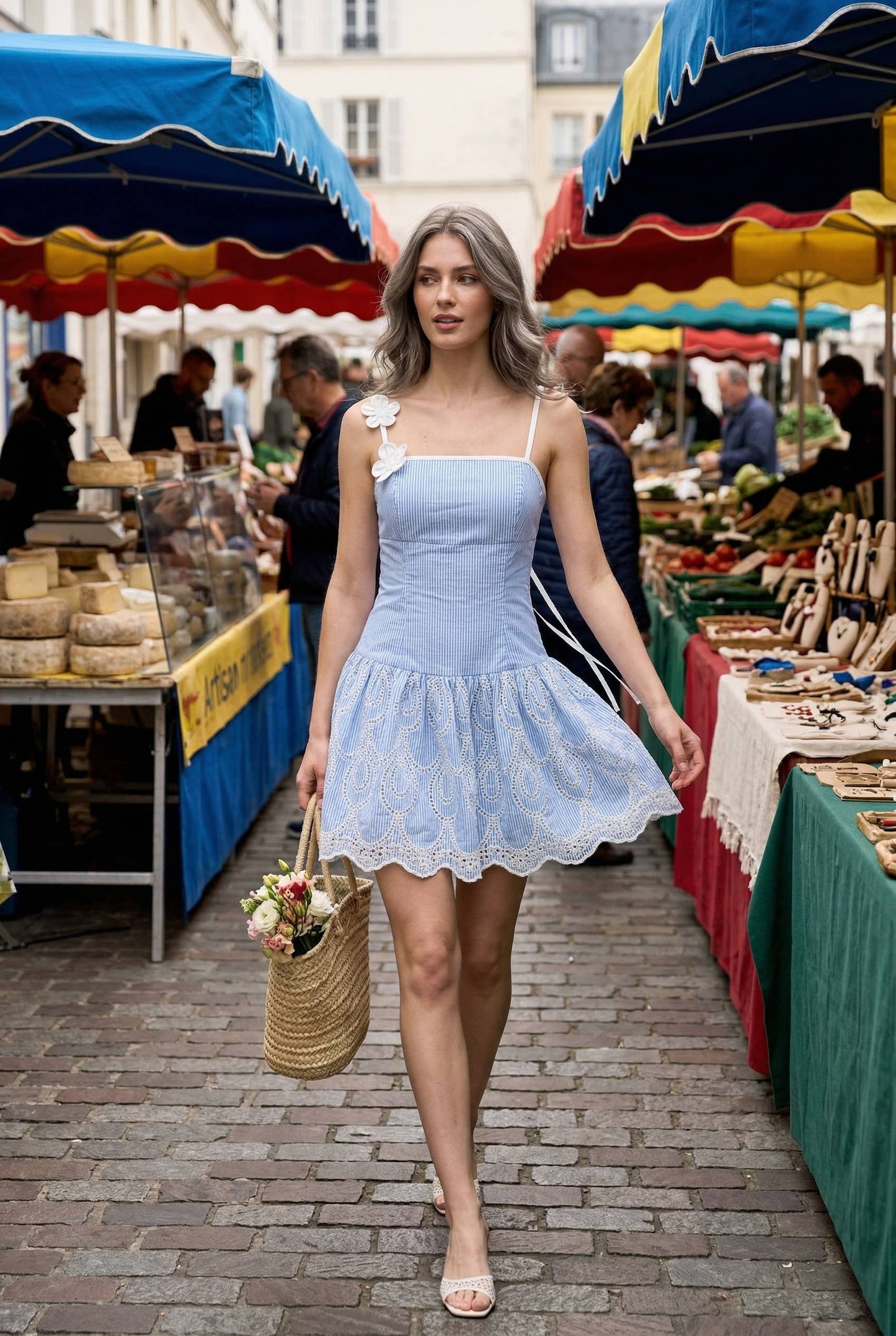 NOSH PINSTRIPE DRESS