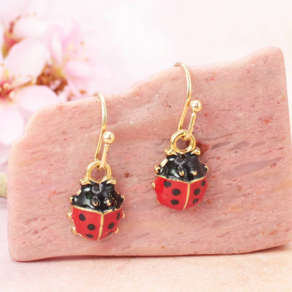 Make a Wish Ladybug Earrings