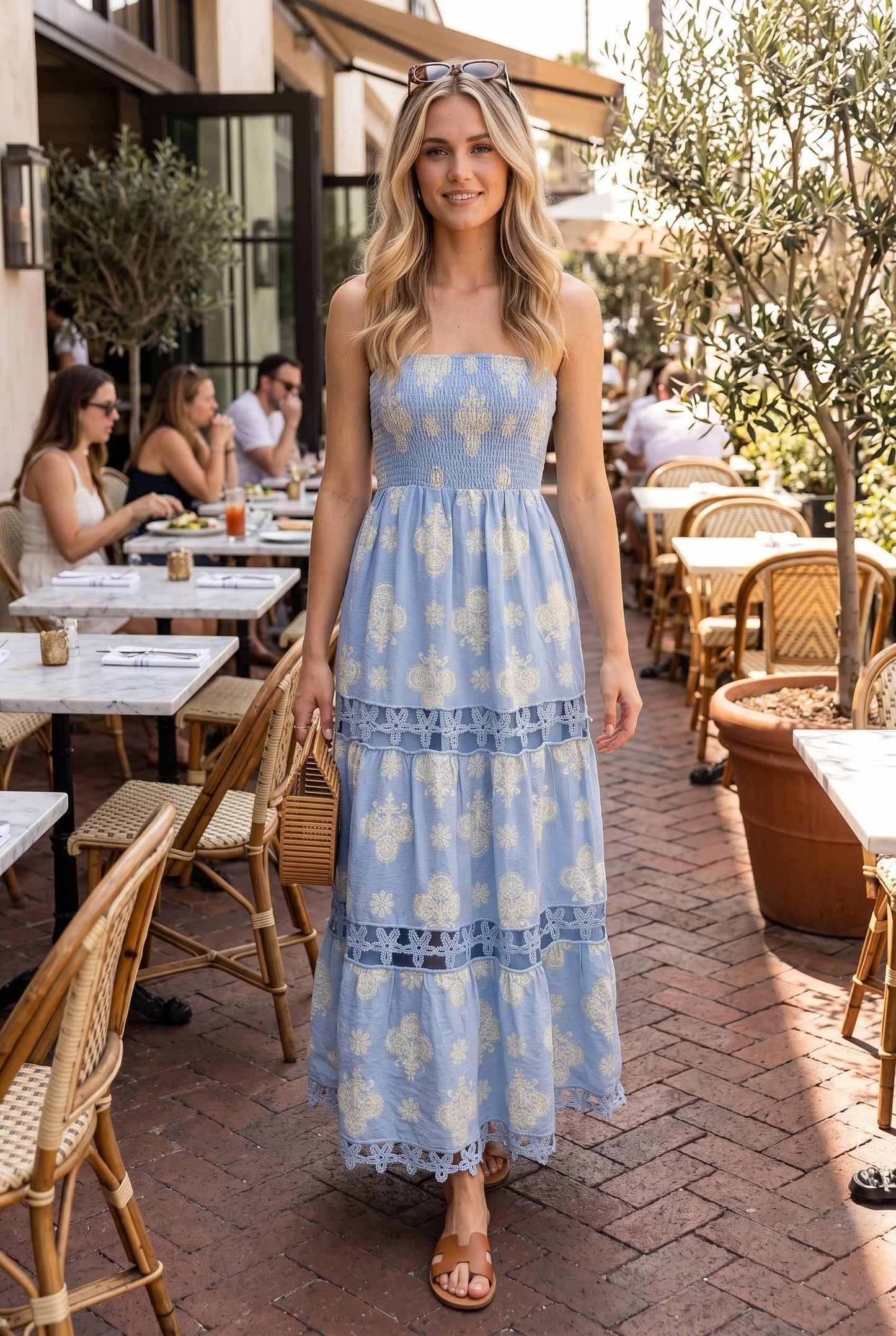 FLEUR DI PAIS STRAPLESS DRESS