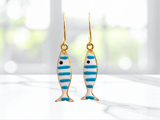 Med Fish Nautical Earrings