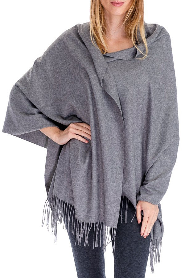 TWILL CASHMERE WRAP SHAWL SCARF
