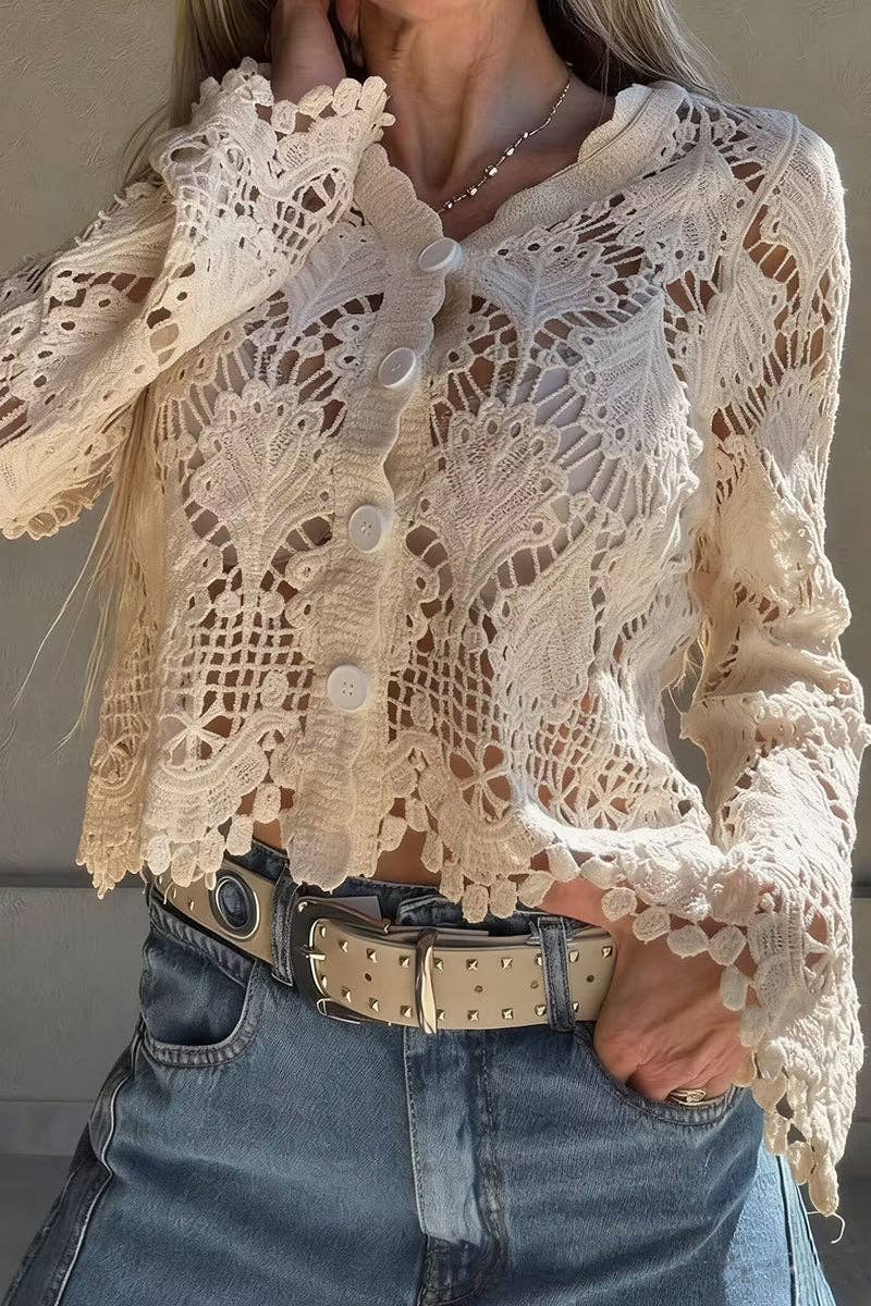 SEASHELL CROCHET CARDIGAN