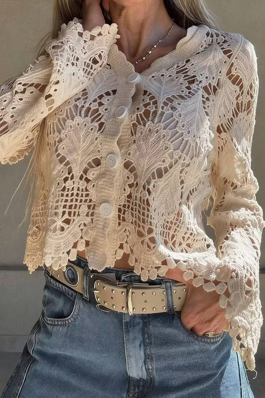 SEASHELL CROCHET CARDIGAN