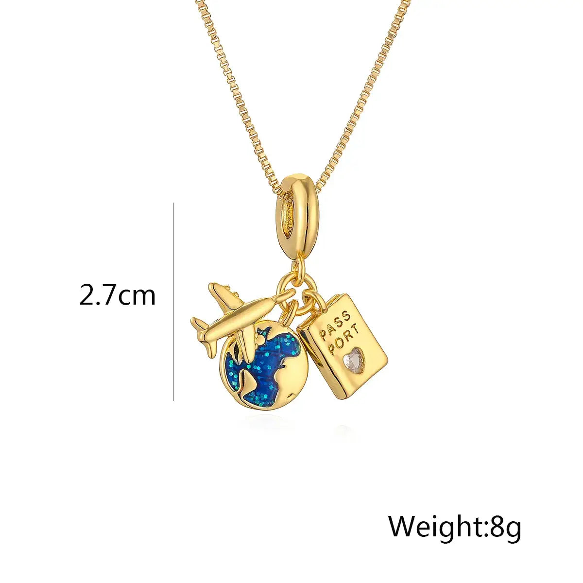 18K Gold Plated Camera Pendant Necklace – Travel Charm