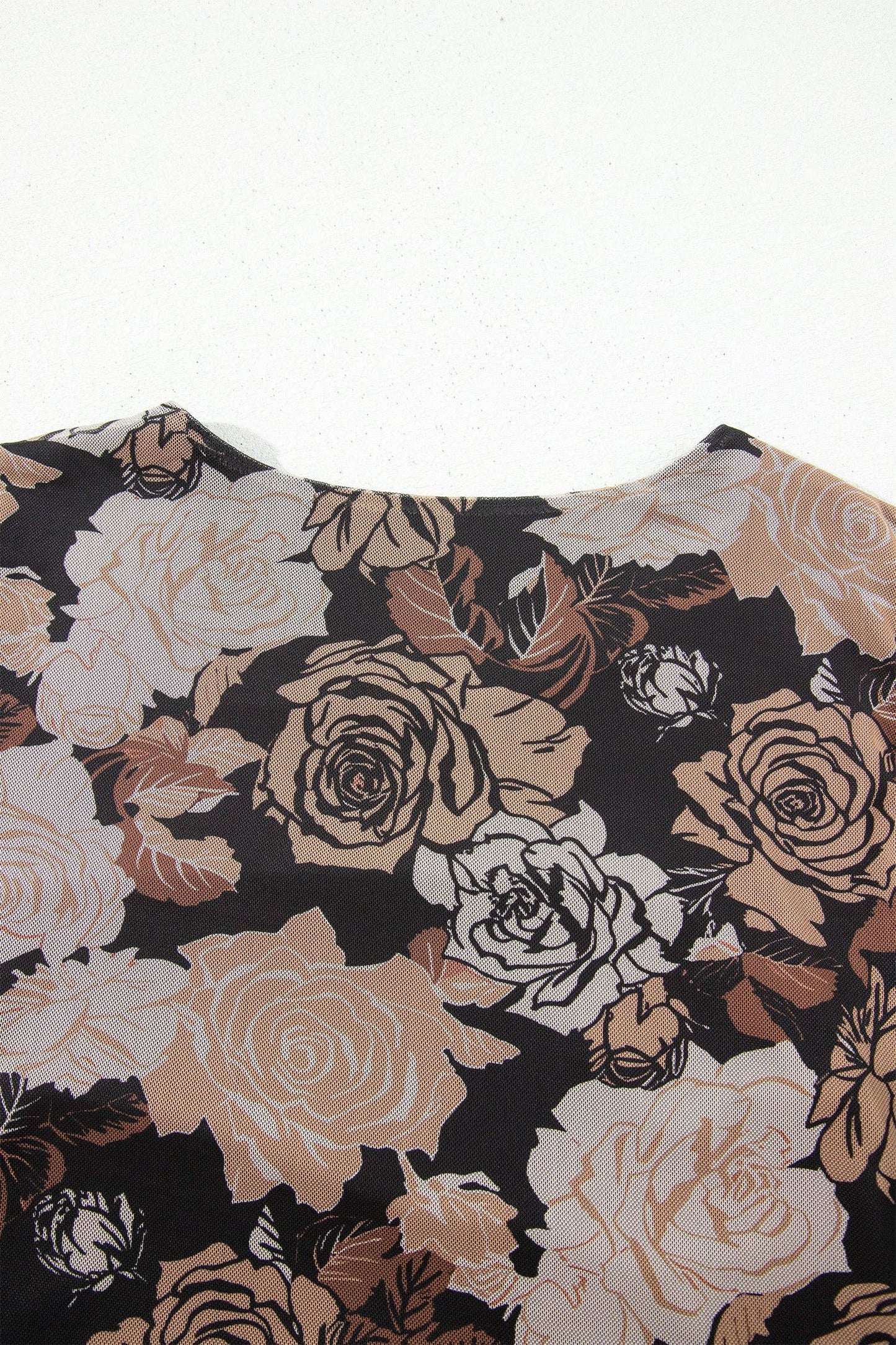RUSSET GARDEN MESH DRESS