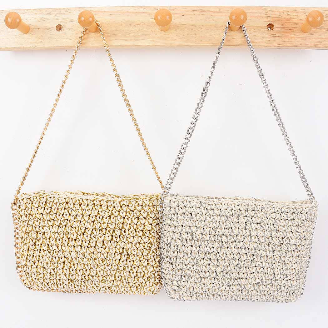 Braided Cotton Chain Shoulder Bag