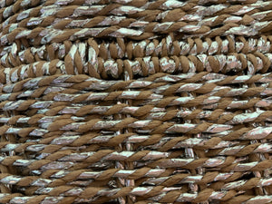 WOVEN COTTON BASKET BAG