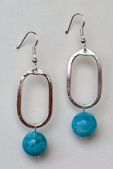 Blue Sky Silver Earrings