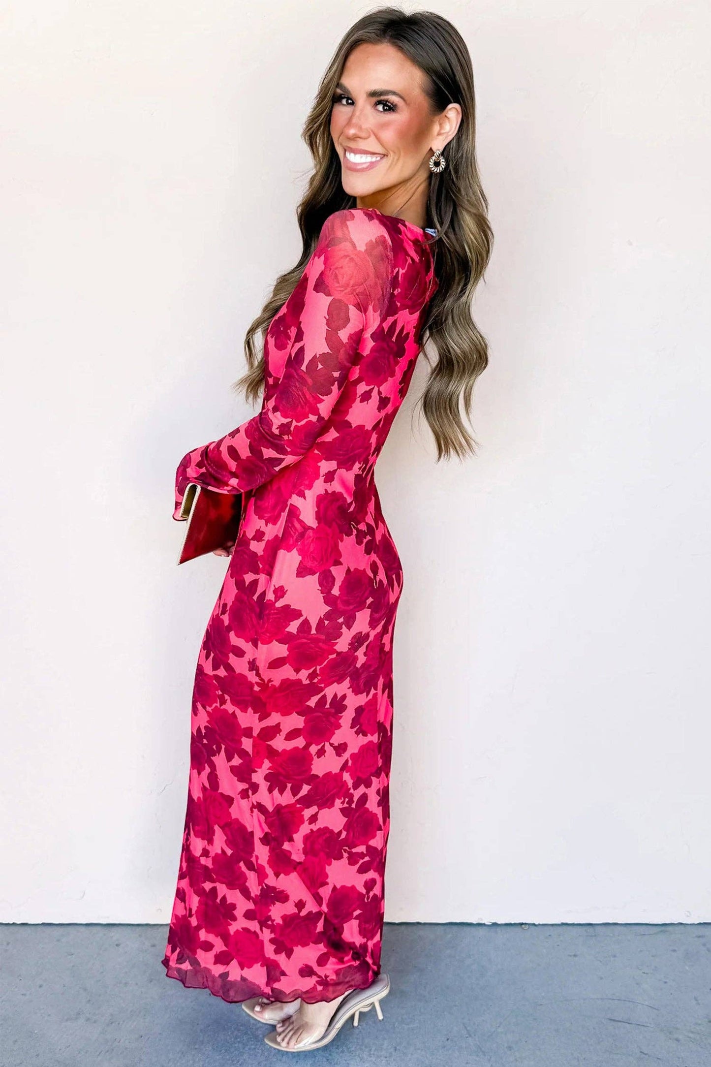 RED ROSES SHEATH DRESS