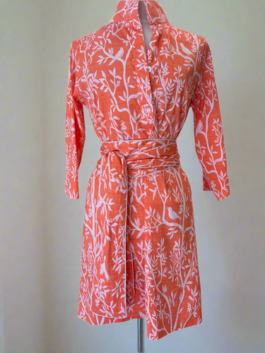 ARDEN GARDEN CORAL TOILE DRESS