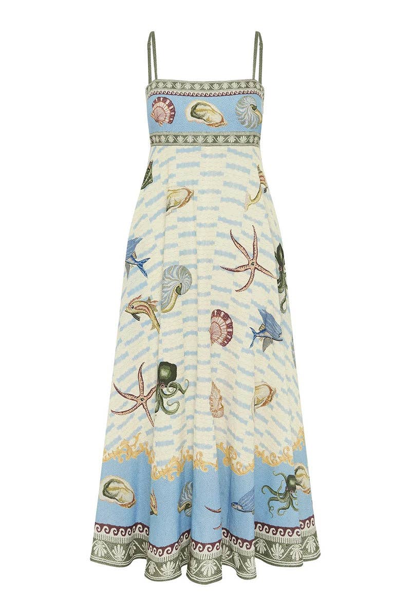 Colorful Pattern Sleeveless Maxi Dress