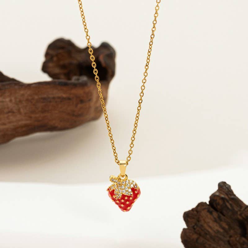 18K STAINLESS STEEL TARNISH FREE FRUIT NECKLACE