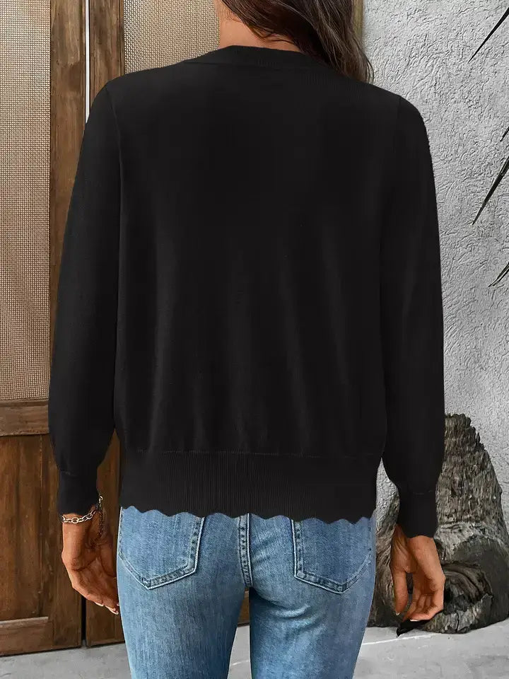 SCALLOP EDGE CARDIGAN