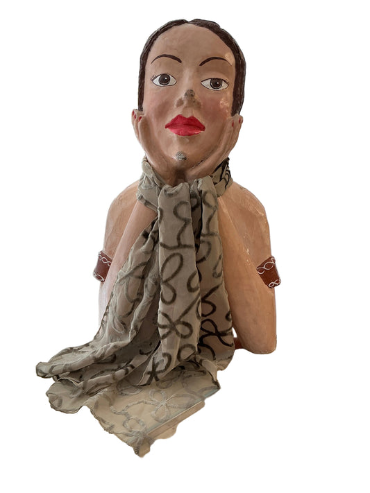 SHIMMERY VELVET BOW SCARF