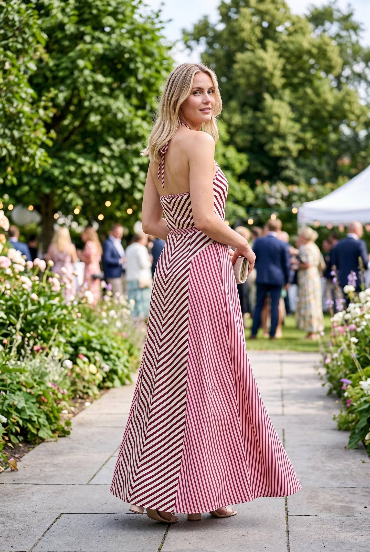 DIAMONA HALTER DRESS