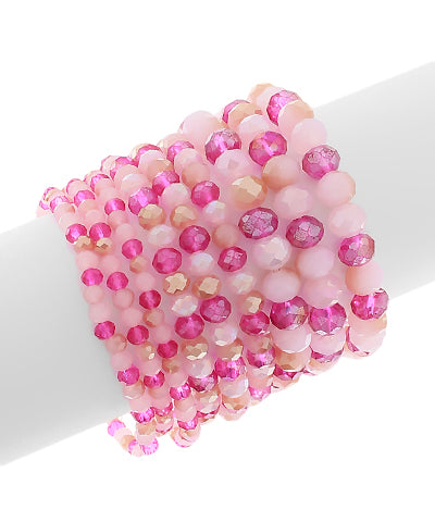 9 ROW GLASS BEAD BRACELET