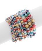 9 ROW GLASS BEAD BRACELET