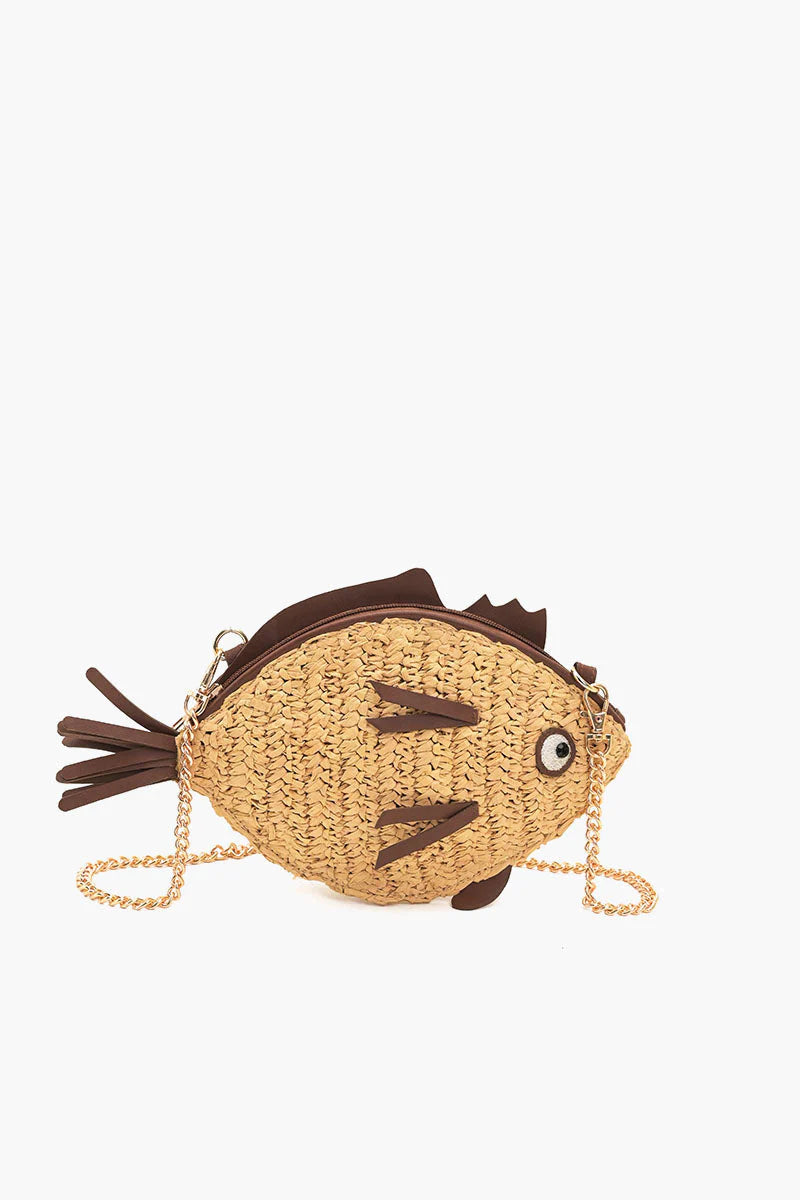 AQUATIC RAFFIA PISCES BAG