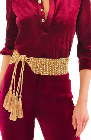 SHEA BEADED AND SEQUIN ADJUSTABLE BELT