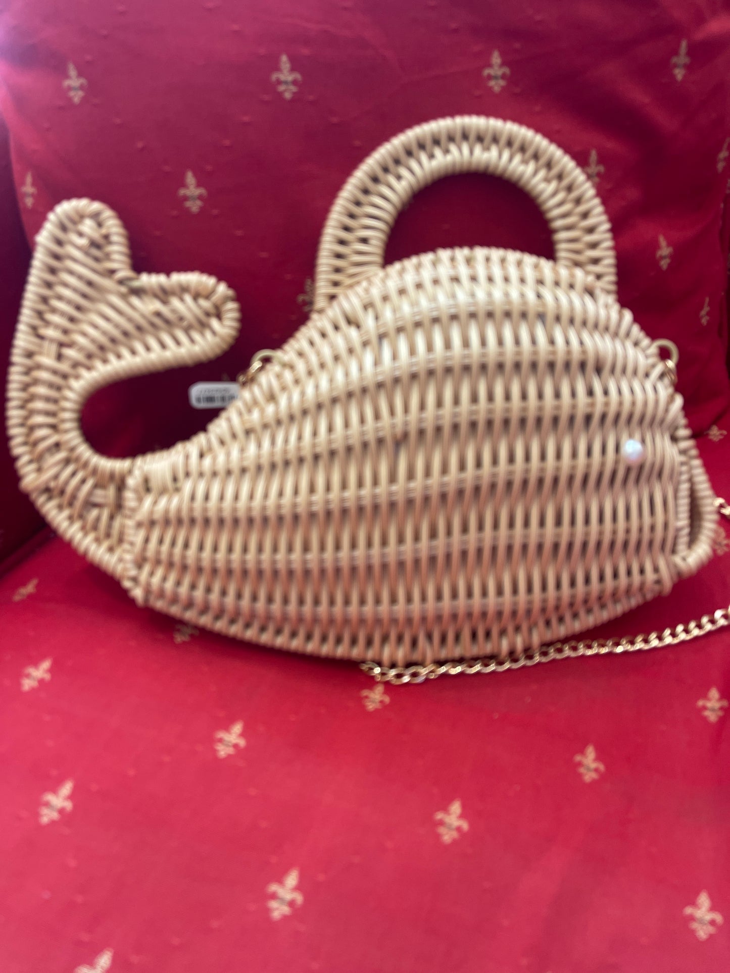 WICKER WHALE HANDBAG