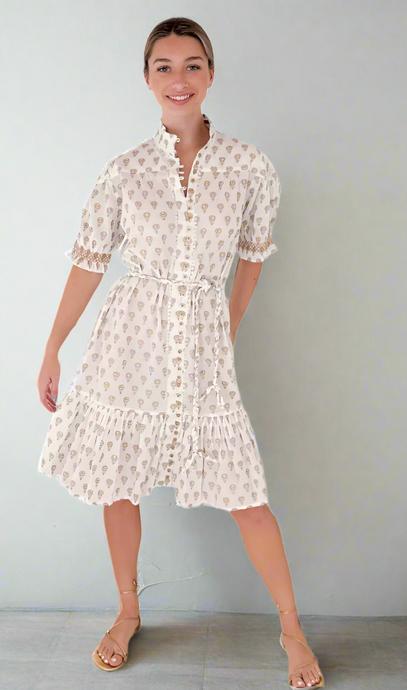 JULY IVY WHITE MIDI DRESS
